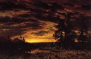 Albert Bierstadt Evening on the Prairie oil painting